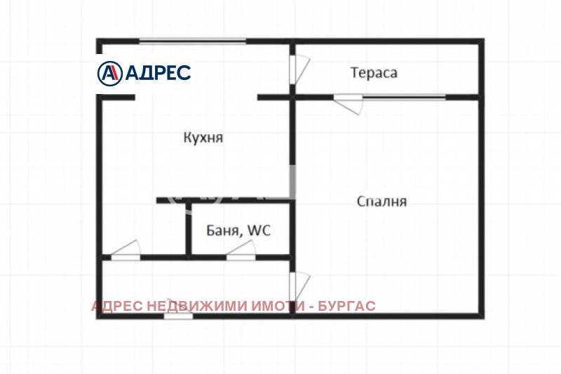 For Sale  Studio Burgas , Meden rudnik - zona A , 40 sq.m | 76816186 - image [4]